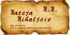 Mateja Mihaljčić vizit kartica